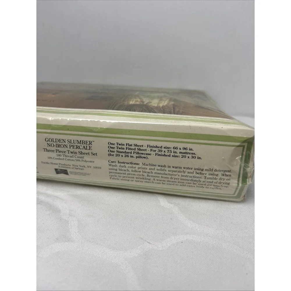 Martha Stewart Cottage Core Twin Sheets  Golden Slumber Floral Vintage New NOS